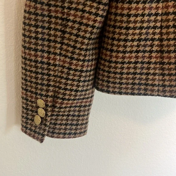 J. Crew Brown Houndstooth Blazer - Picture 6 of 8